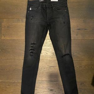 AG The Legging Ankle Super Skinny Ankle size 27R faded back distressed
